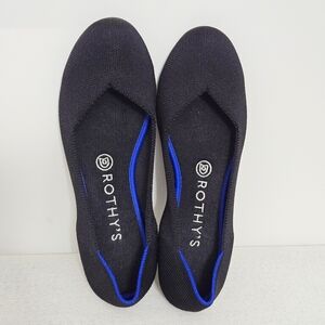 Rothy’s Knit Flats Women's 8 Black Eco-Friendly Machine Washable Ballet Workwear